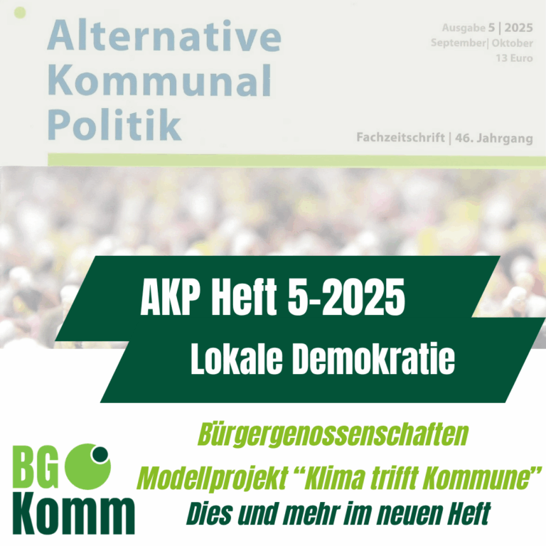 Die AKP Ausgabe 05-2025 zum Thema Lokale Demokratie