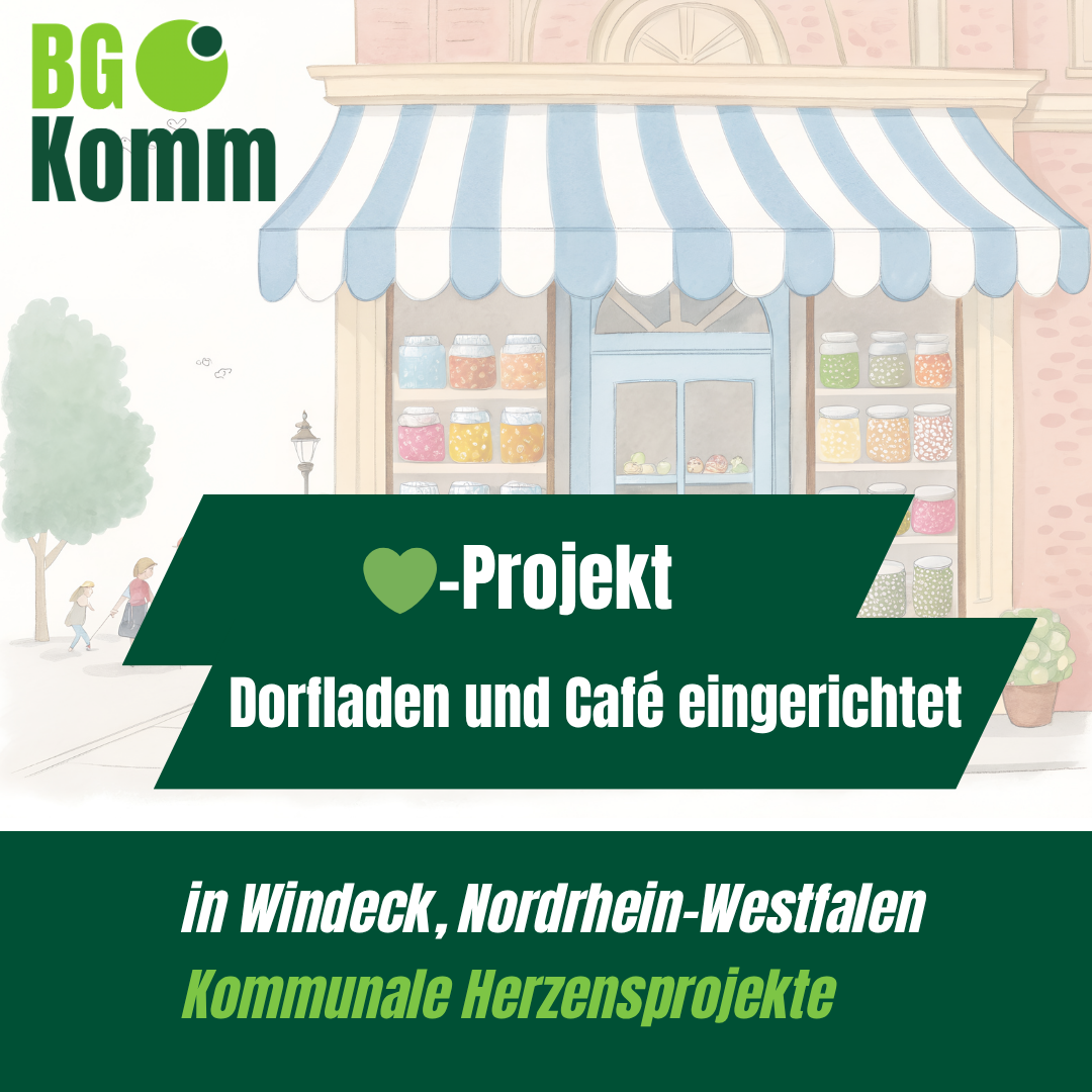 Alexandra Gauss erhält und schafft soziale Infrastruktur: Sie hat in Windeck (NRW, 20.000 Einwohner*innen) einen genossenschaftlich organisierten Dorfladen in einer ehemaligen Bankfiliale eingerichtet.