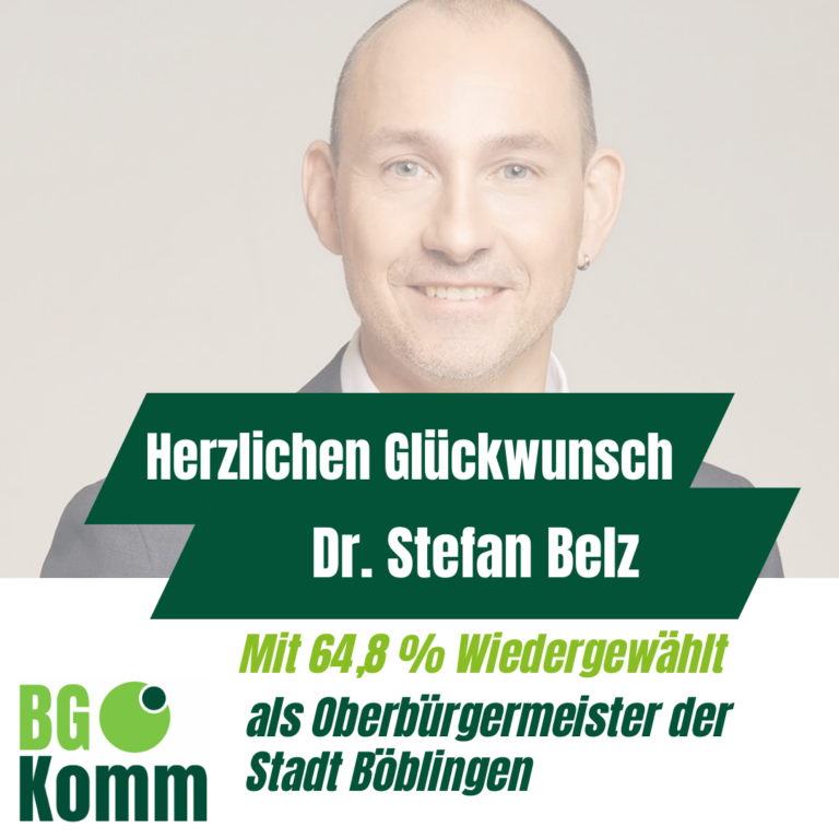 Stefan Belz als Oberbürgermeister von Böblingen wiedergewählt